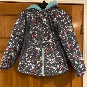 EUC! Girls size 14, Free Country floral Jacket with Hood!